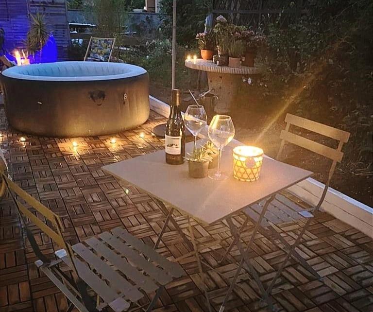Superbe Appartement Avec Jacuzzi Avec Jardin Prive Lyon Exterior foto